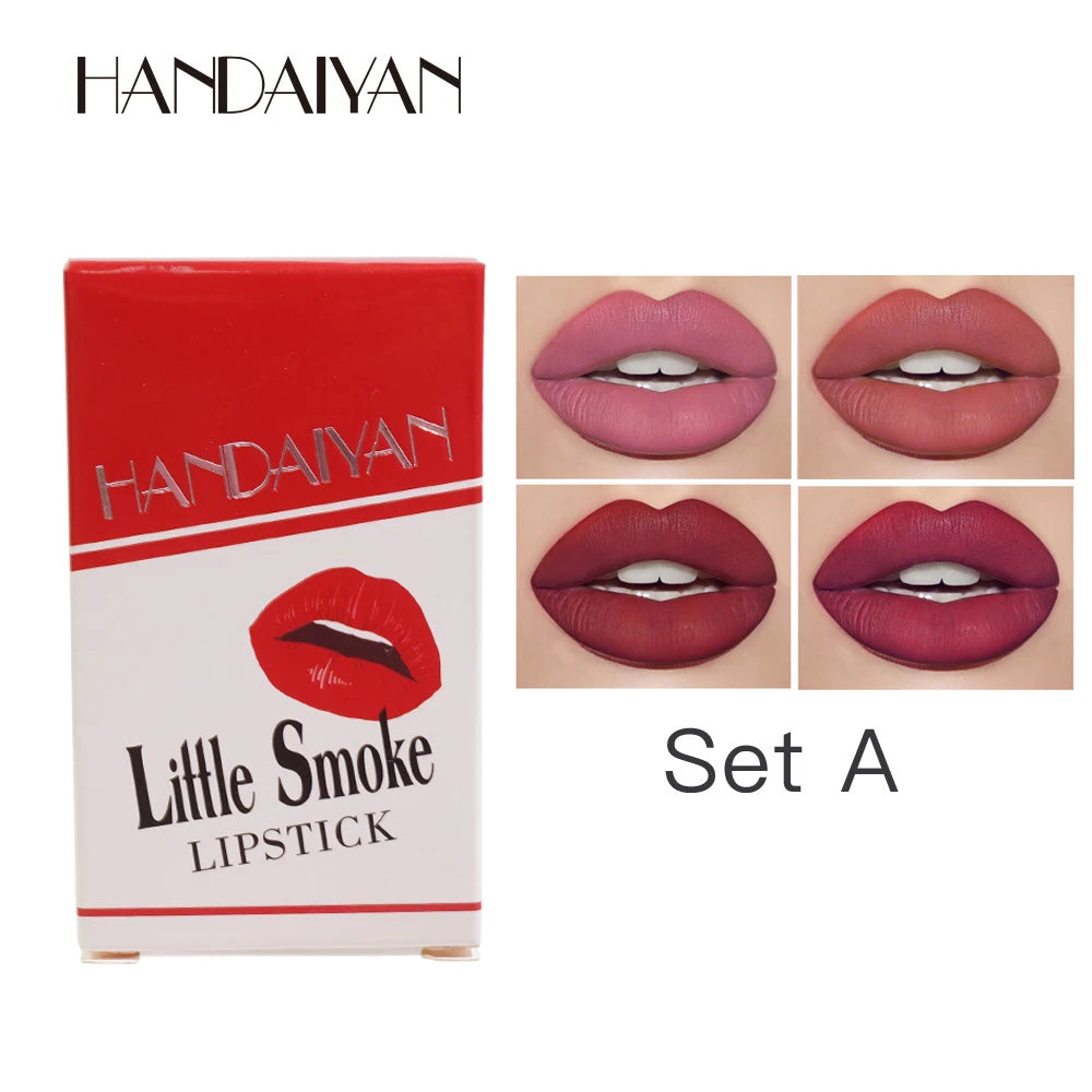 4PCS/Set Creative Cigarette Velvet Long Lasting Lipstick