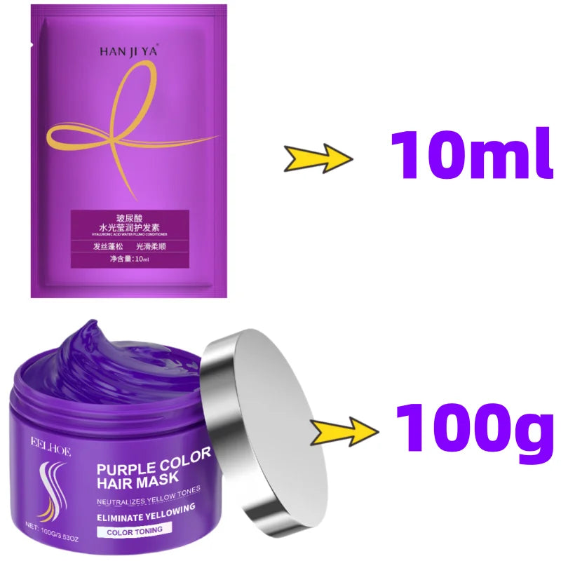 Purple Keratin Hair Mask for Dry Frizzy Hair