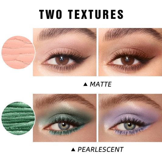 12 Colors Waterproof Glitter & Matte Eyeshadow Pencils