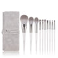 Silver Makeup Brushes Set