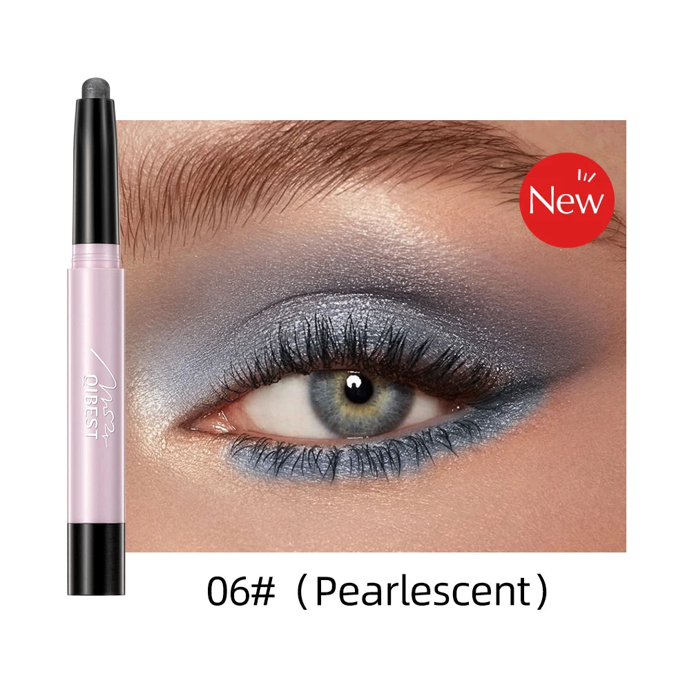 12 Colors Waterproof Glitter & Matte Eyeshadow Pencils