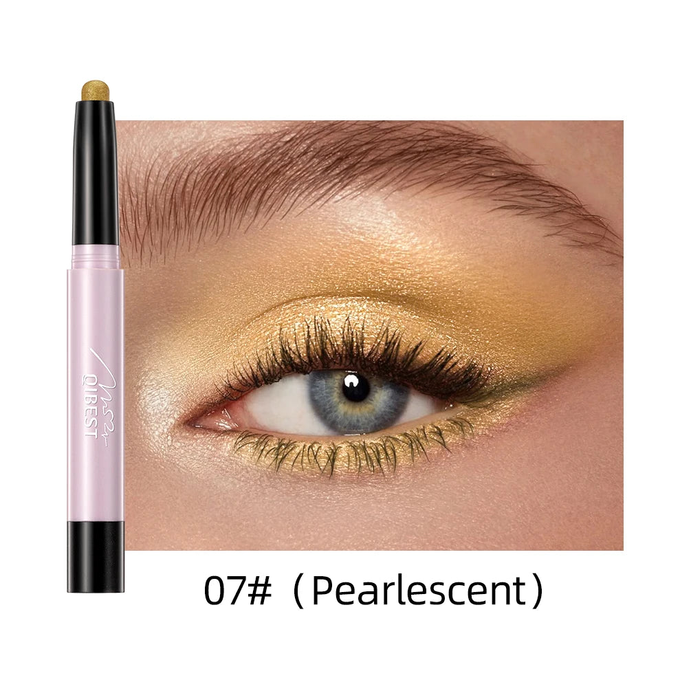 12 Colors Waterproof Glitter & Matte Eyeshadow Pencils