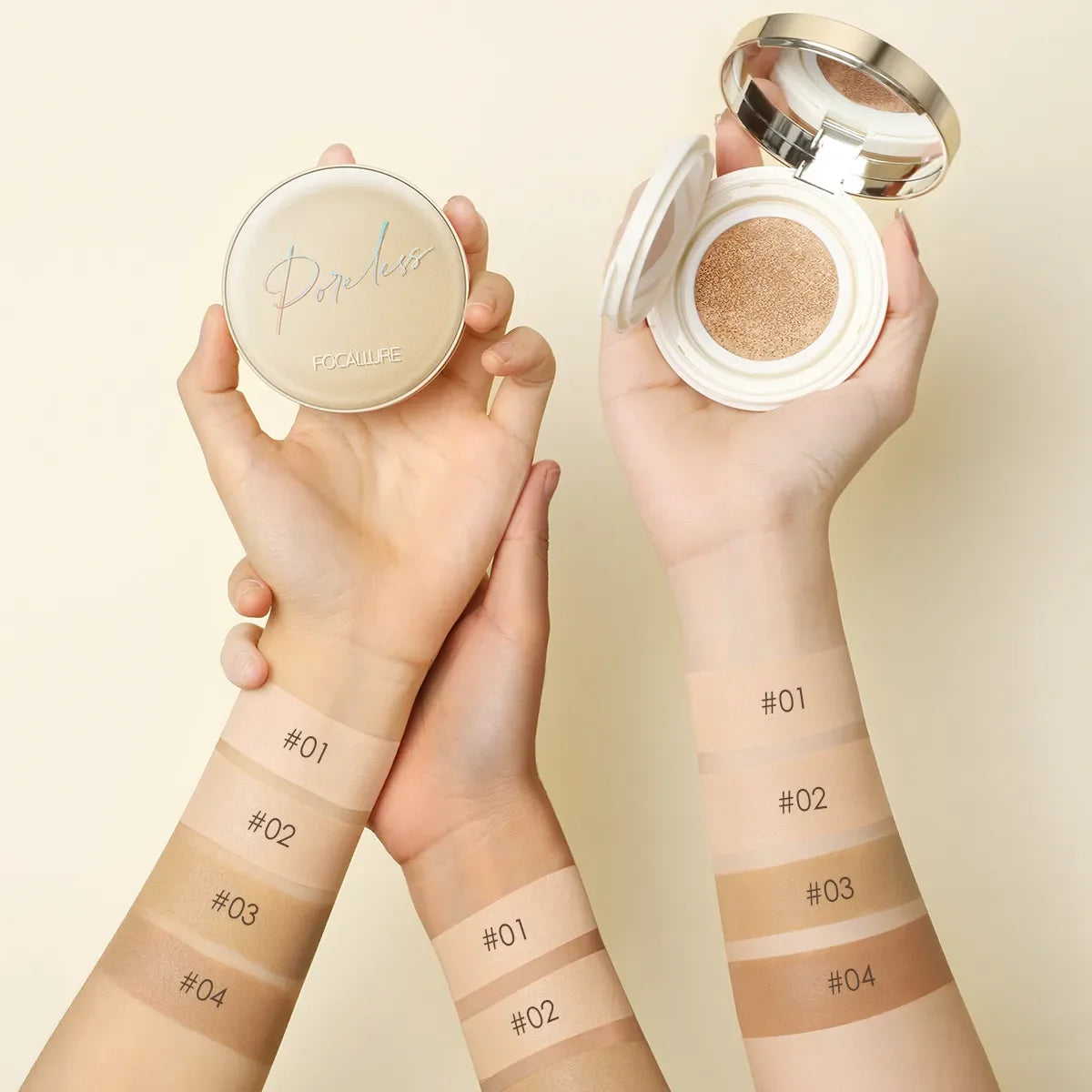 Long Lasting Foundation Cushion Compact With Makeup Puff