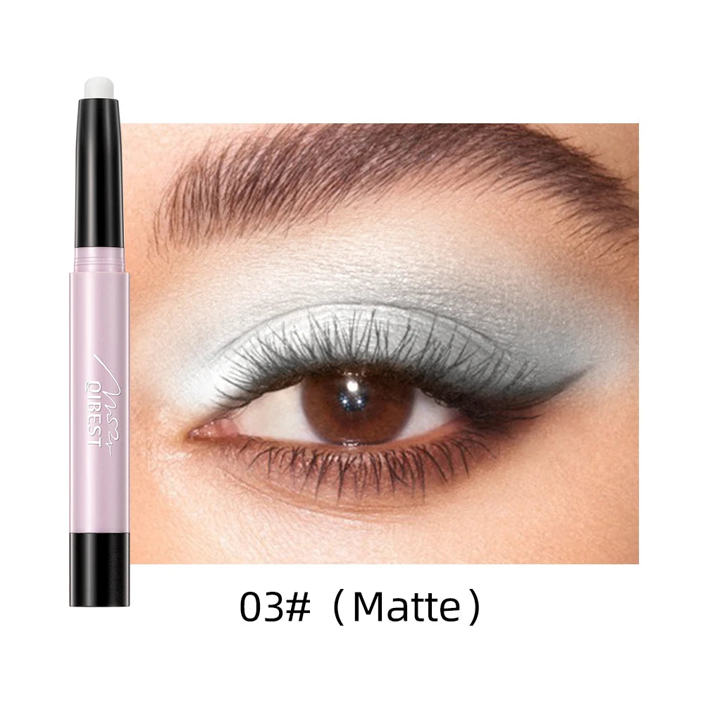 12 Colors Waterproof Glitter & Matte Eyeshadow Pencils