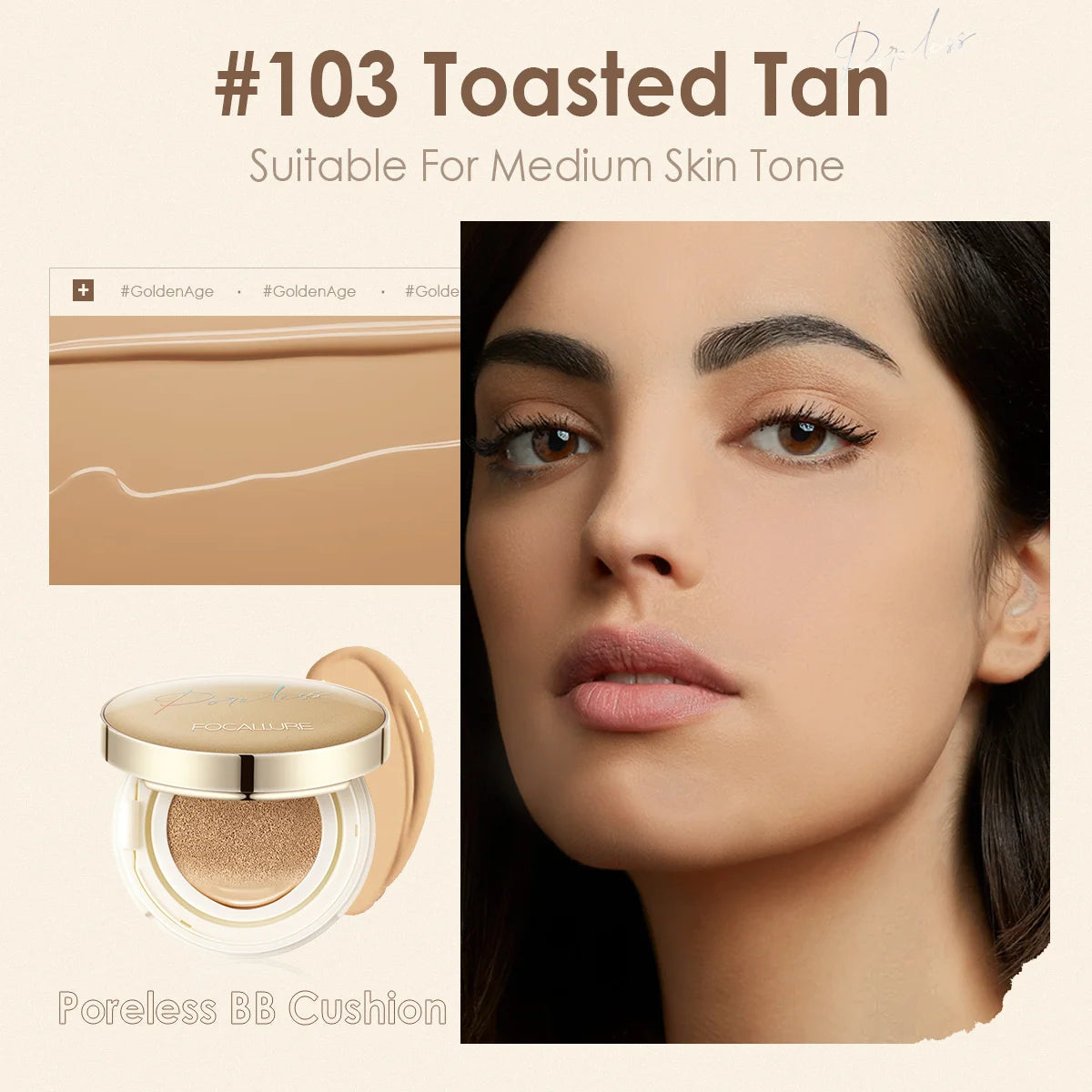 Long Lasting Foundation Cushion Compact With Makeup Puff