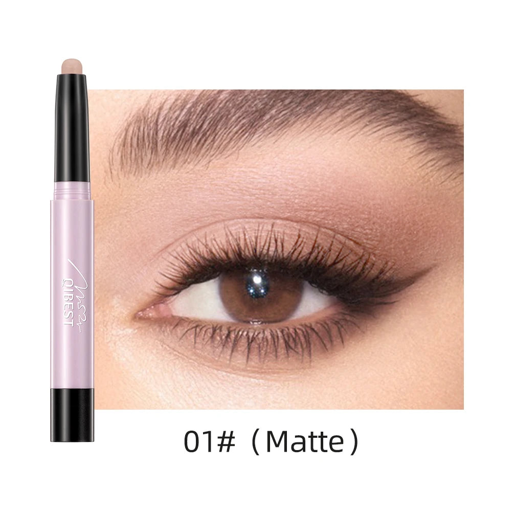12 Colors Waterproof Glitter & Matte Eyeshadow Pencils