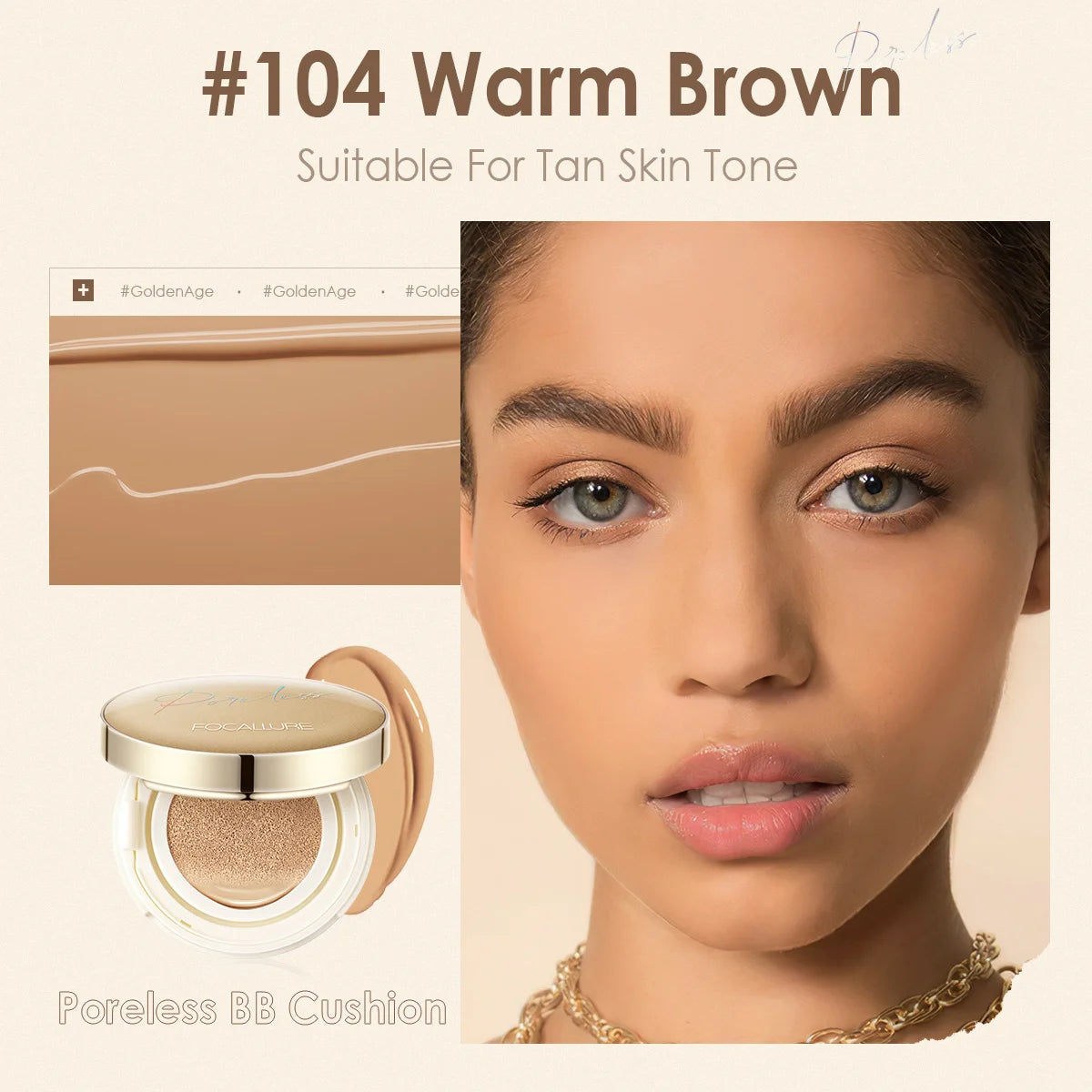 Long Lasting Foundation Cushion Compact With Makeup Puff