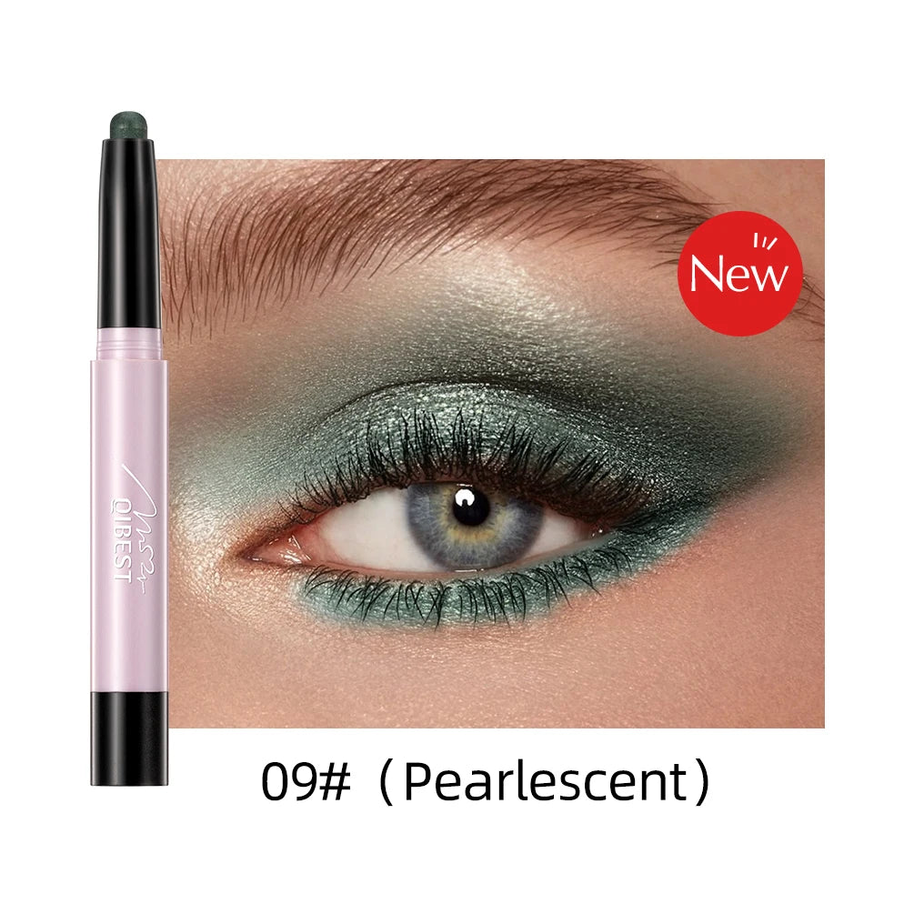 12 Colors Waterproof Glitter & Matte Eyeshadow Pencils