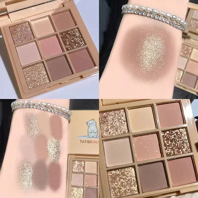 9 Colors Shining Glitter Eyeshadow Palette