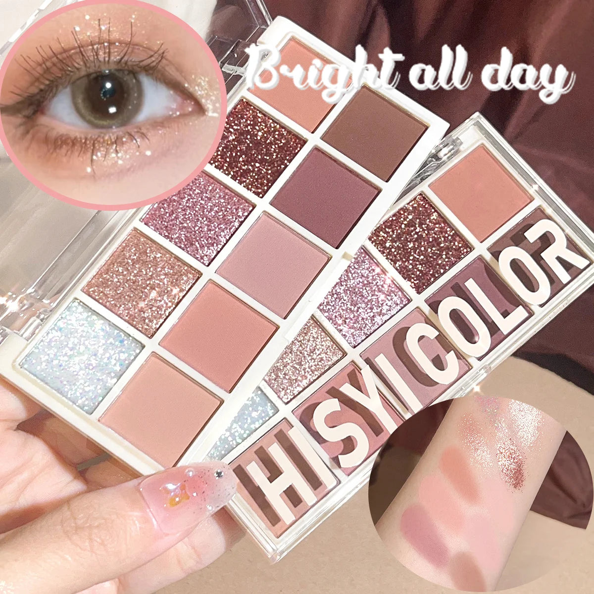 Rose Pink Color Eyeshadow Palette
