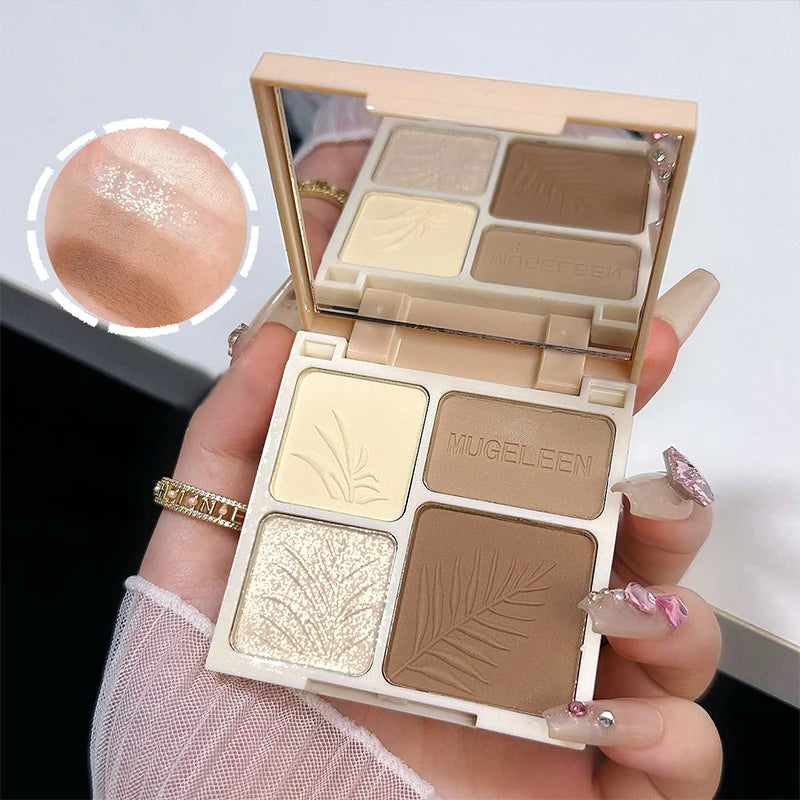 4 Colors Facial Highlighter Palette