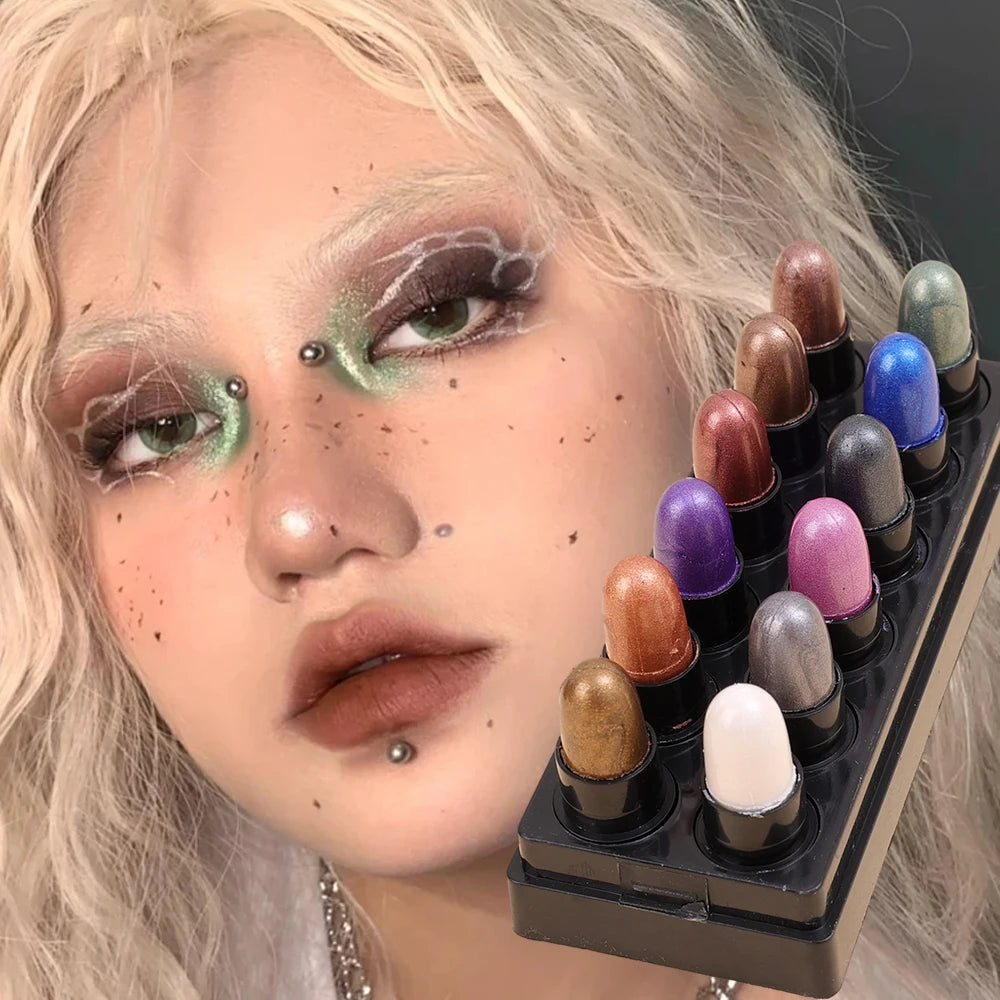 12 Colors Waterproof Eyeshadow Pencil Set