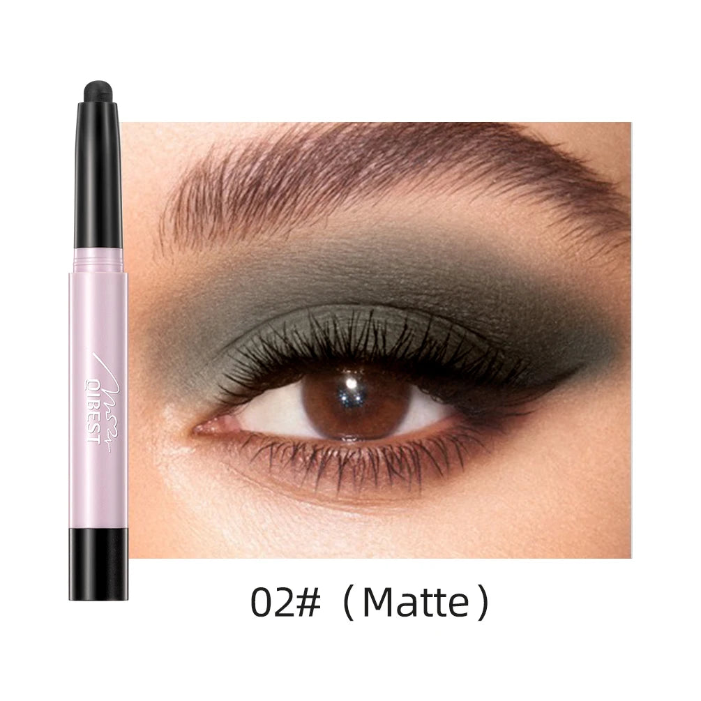12 Colors Waterproof Glitter & Matte Eyeshadow Pencils