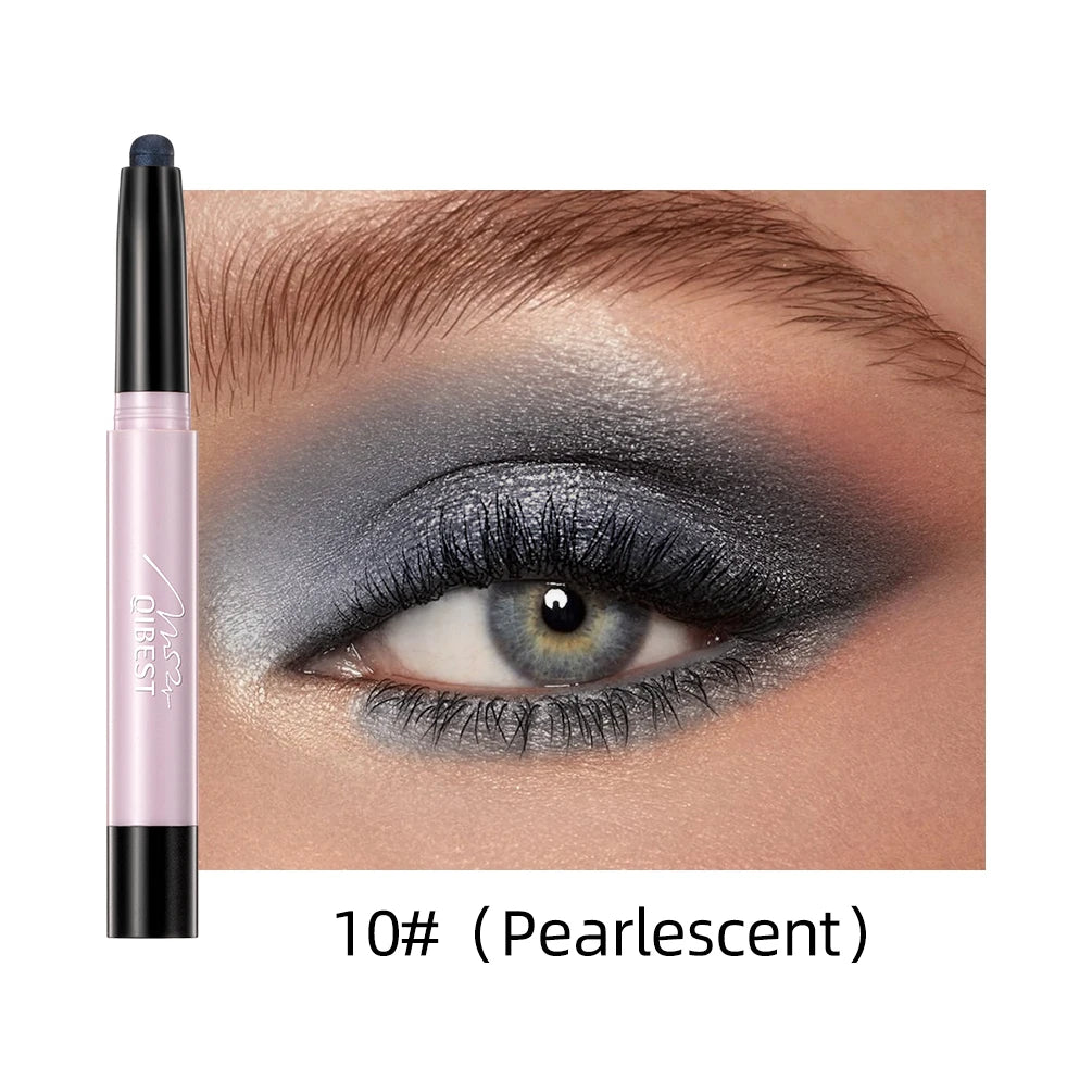 12 Colors Waterproof Glitter & Matte Eyeshadow Pencils