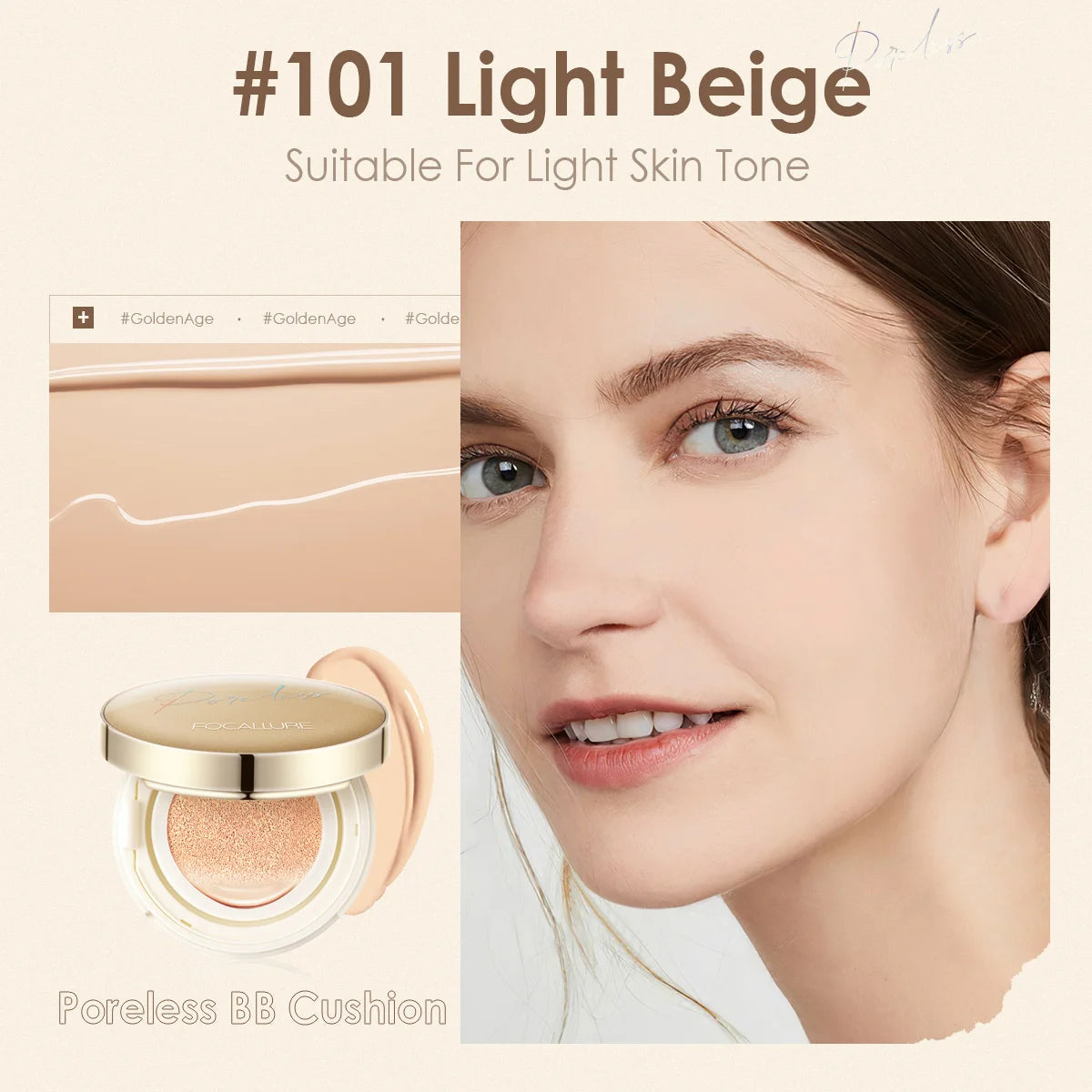 Long Lasting Foundation Cushion Compact With Makeup Puff
