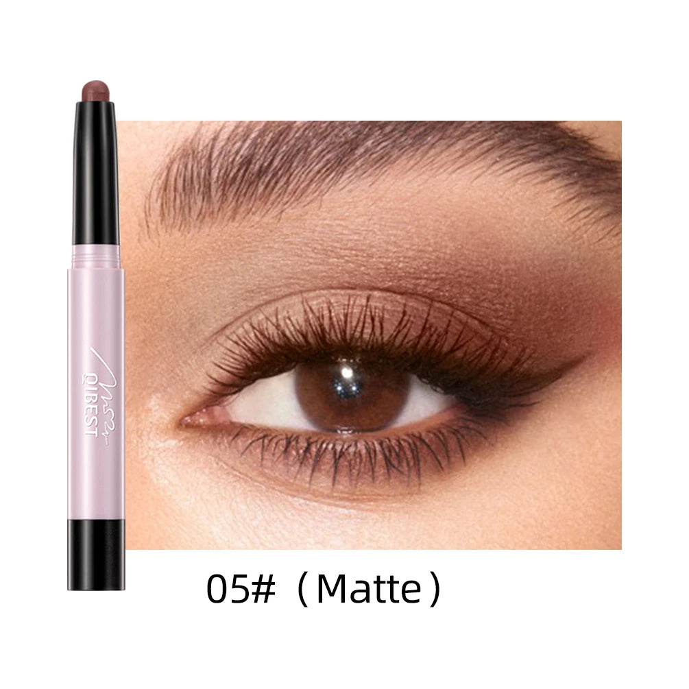 12 Colors Waterproof Glitter & Matte Eyeshadow Pencils